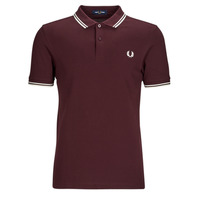 Textil disegnatam Polos mangas curta Fred Perry TWIN TIPPED FRED PERRY SHIRT Bordô