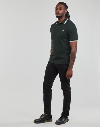 Fred Perry TWIN TIPPED FRED PERRY SHIRT Verde / Branco