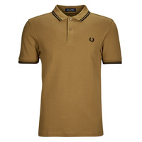 Textil Homem Polos mangas curta Fred Perry TWIN TIPPED FRED PERRY SHIRT Mostarda / Preto