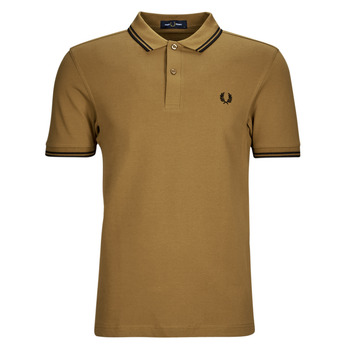 Textil Homem Polos mangas curta Fred Perry TWIN TIPPED FRED PERRY Riviera Shirt Mostarda / Preto