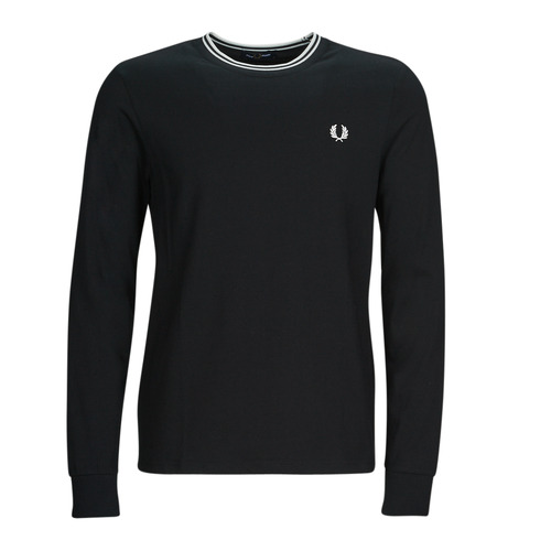 Textil Homem B721 Leather Branded Webbing Fred Perry TWIN TIPPED T-SHIRT Preto