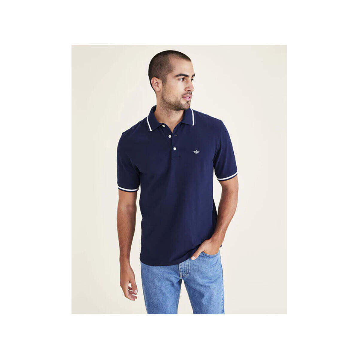 Textil Homem Decatur LS T-Shirt Dockers A4766-0001-3-1 Azul