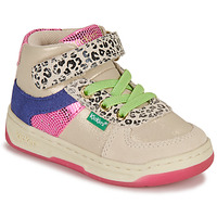 Sapatos Rapariga Sapatilhas de cano-alto Kickers KICKALIEN Multicolor / Leopardo
