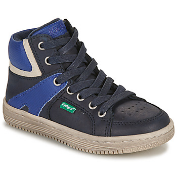 Sapatos Rapaz Homens a preto e branco Kickers LOWELL Marinho / Branco / Azul