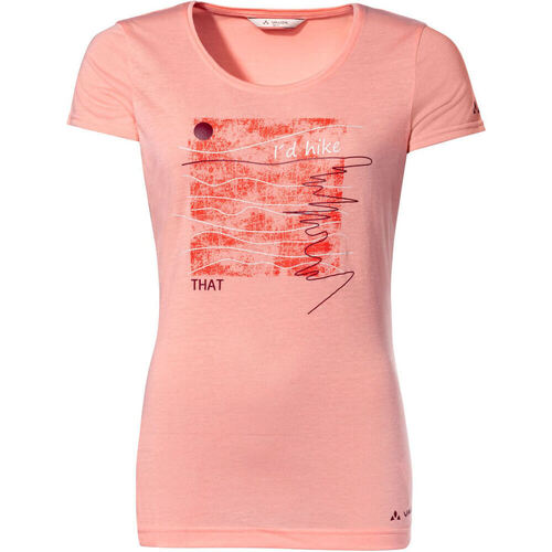 Textil Mulher camisas Vaude Women's Skomer Print T-Shirt II Rosa