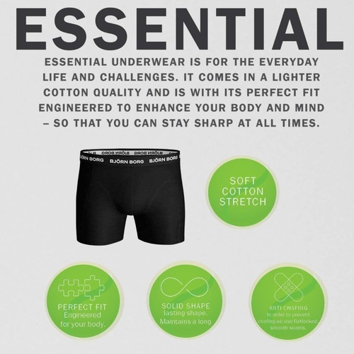 Björn Borg 3-Pack Boxers Solids Blue Mix Azul