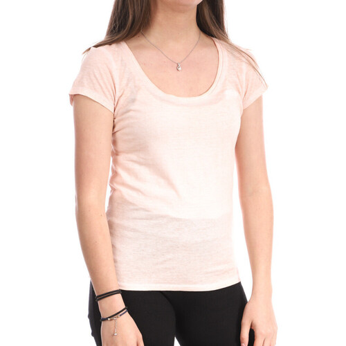 Textil Mulher T-shirts e Pólos Guess FL6LNC  Rosa