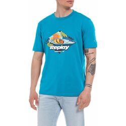 Textil Homem T-shirts e Pólos Replay M649600023062-180-3-1 Azul