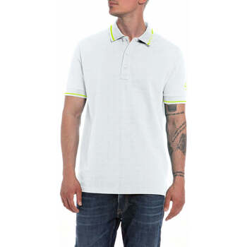 Textil Homem G-Star T-Shirt mit V-Ausschnitt und Tasche in Weiß Replay M651000020623-801-1-1 Branco
