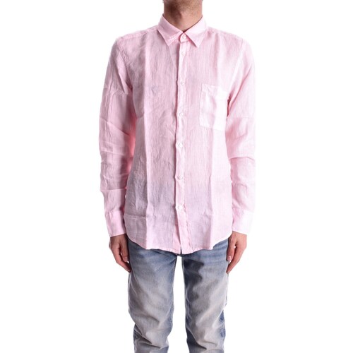 Textil Homem Camisas mangas comprida BOSS 50489344 Rosa