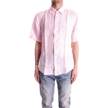Textil Homem Camisas mangas curtas BOSS 50489345 Rosa