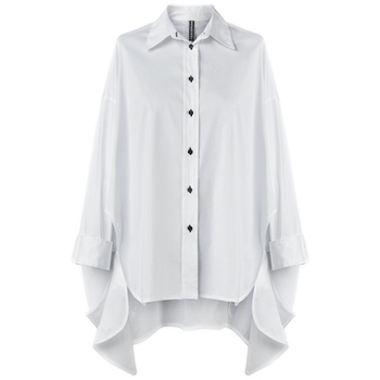 Textil Mulher Tops / Blusas Wendy Trendy Camisa 110938 - White Branco