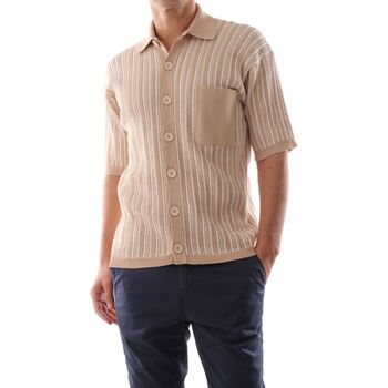 Textil Homem Camisas mangas comprida Atomo Factory ATF019 - A00017-00123 ECRU/BEIGE Branco
