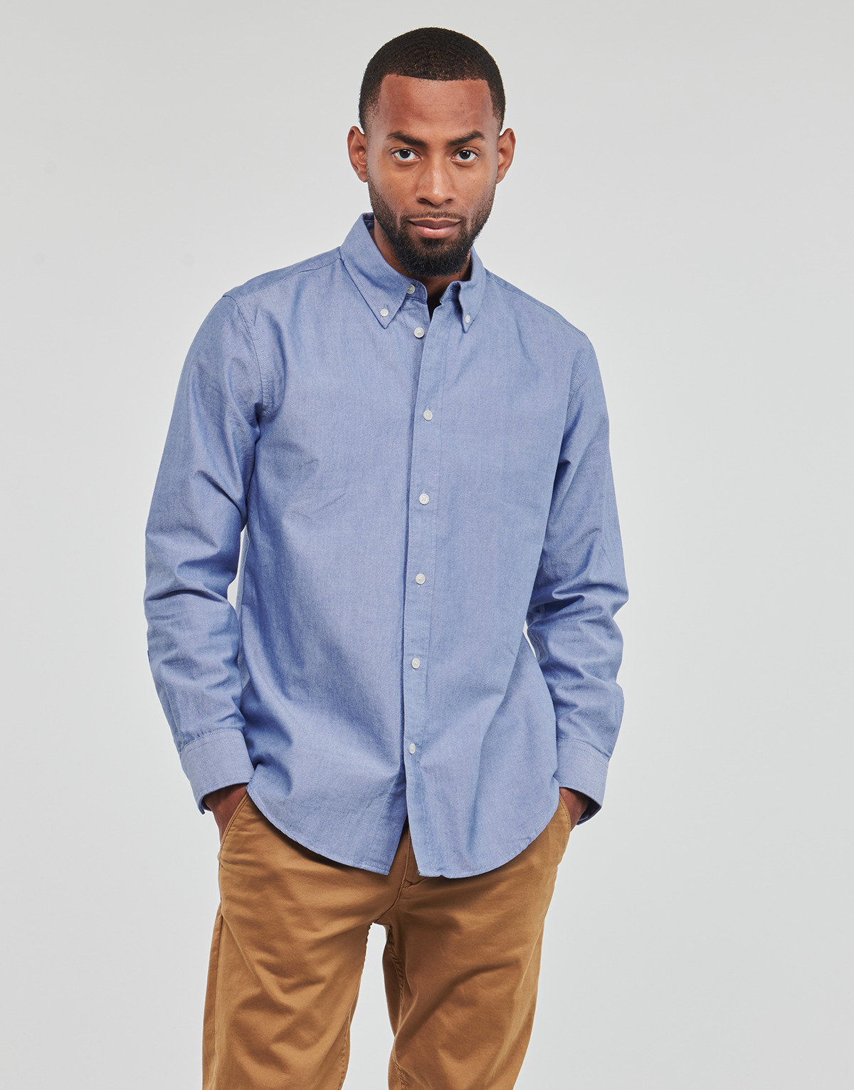 Textil Homem Camisas mangas comprida Esprit oxford shirt Azul