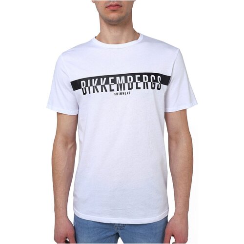 Textil Homem T-Shirt mangas curtas Bikkembergs BKK2MTS03 Branco