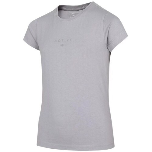 Textil Rapariga T-Shirt mangas curtas 4F JTSD002 Cinza