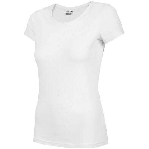 Textil Mulher T-Shirt mangas curtas 4F TSD350 Branco