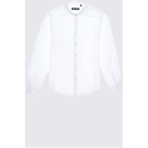 Textil Rapaz Camisas mangas comprida Antony Morato MKSL00279-FA400074-1000-1-21 Branco