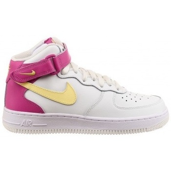 Sapatos Mulher Sapatilhas de cano-alto Nike Air Force 1 Mid Cor-de-rosa, Branco