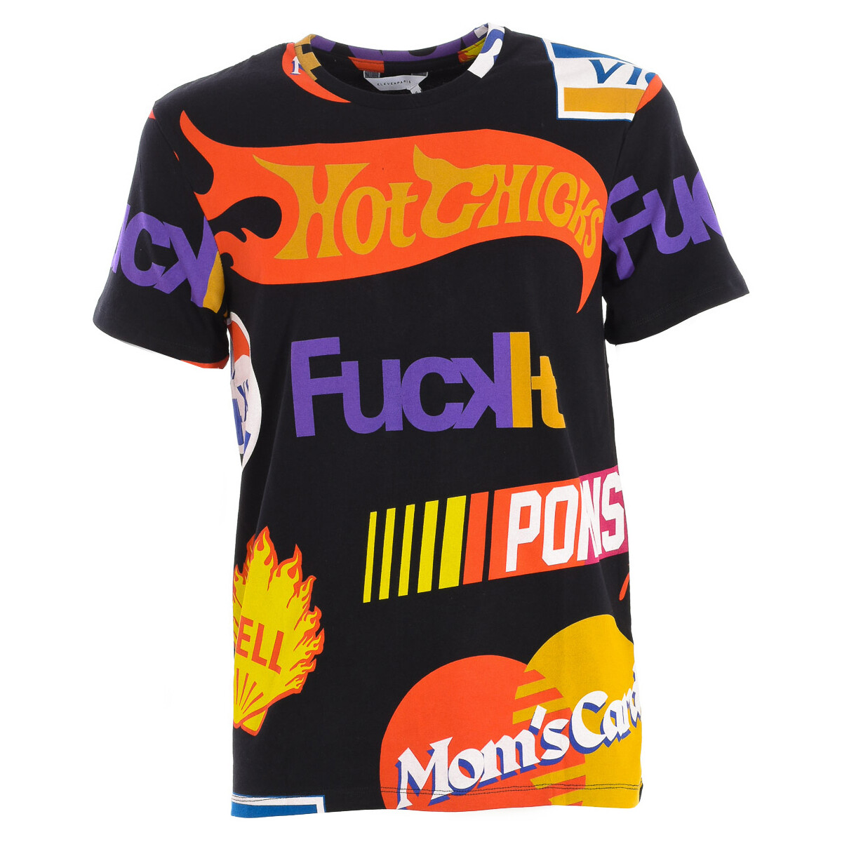Textil Mulher T-shirt mangas compridas Eleven Paris 17S1TS306-M06 Preto