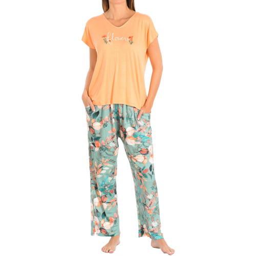 Textil Mulher Pijamas / Camisas de dormir Kisses&Love F4827-NARANJA Laranja