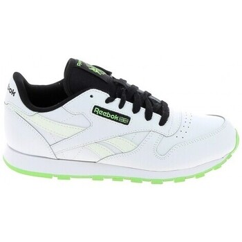 Sapatos Rapariga Sapatilhas Reebok Sport Classic Lea Jr Blanc Noir Vert Branco