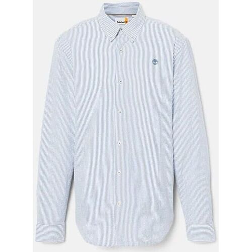 Textil Homem Camisas mangas comprida Timberland TB0A2DD6DK11 LS YD STRIPE SEER-CAPTAINS BLUE Azul
