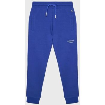 Textil Criança Calças Calvin K60K609607 Klein Jeans IB0IB01282 STACK LOGO-C66 ULTRA BLUE Azul