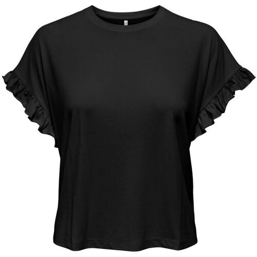 Textil Mulher T-shirts e Pólos Only 15252456 FREE LIFE-BLACK Preto