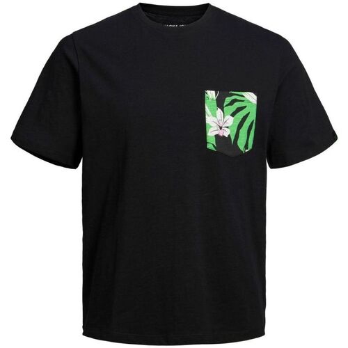 Textil Homem T-shirts e Pólos Jack & Jones 12235290 TULUM-BLACK Preto