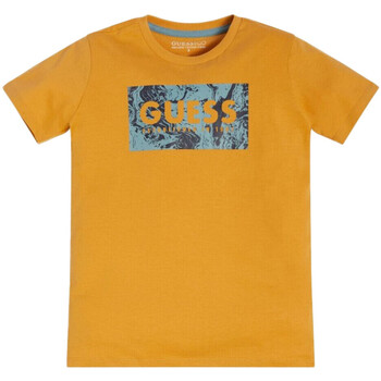 Textil Rapaz T-Shirt mangas curtas Guess  Amarelo