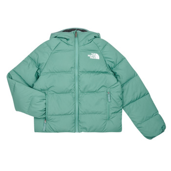 Textil Rapaz Quispos The North Face Boys North DOWN reversible hooded jacket Preto / Verde