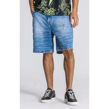 Textil Homem Shorts / Bermudas Gianni Kavanagh Blue Underwater Denim Shorts Blue