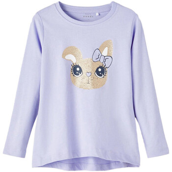 Textil Criança Zoe t-shirt med logotyp Name it  Violeta