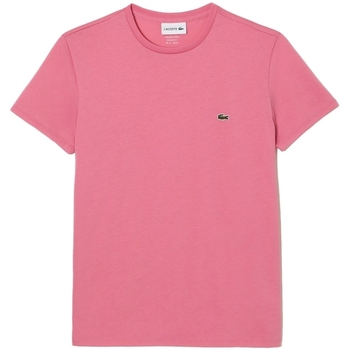 Textil Homem Sweats & Polares Lacoste T-Shirt Pima Cotton - Rose Rosa
