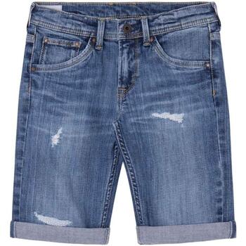 Textil Rapaz Shorts / Bermudas Pepe jeans para  Azul