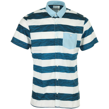 Textil Homem Camisas mangas comprida Trente-Cinq° Shirt MC Razo Fin Azul