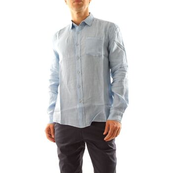 Textil Homem Camisas mangas comprida 40weft BRAIDEN 1337/1762-W2311 Azul