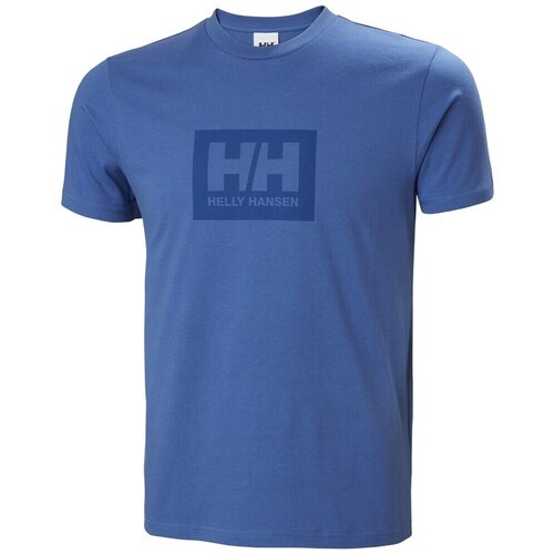 Textil Homem T-Shirt mangas curtas Helly Hansen Box Azul, Azul marinho
