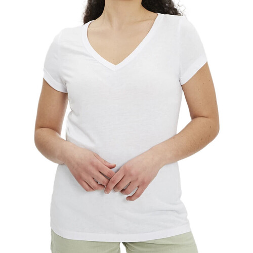 Textil Mulher T-Shirt mangas curtas Only  Branco