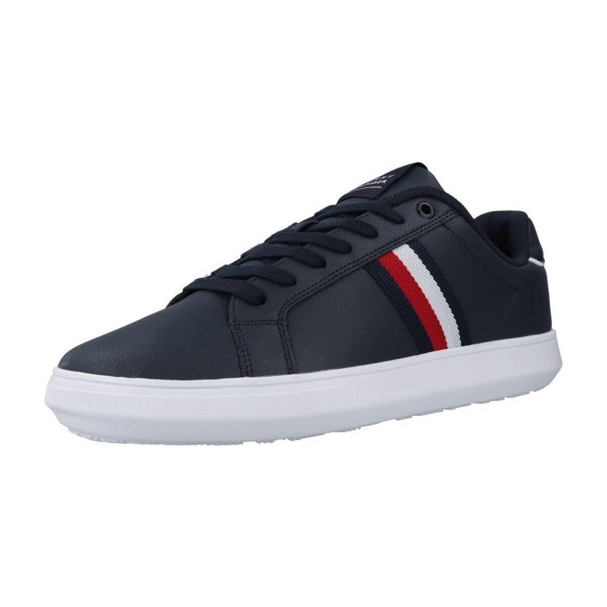 Sapatos Homem Sapatilhas Tommy Hilfiger CORPORATE LEATHER CUP ST Azul
