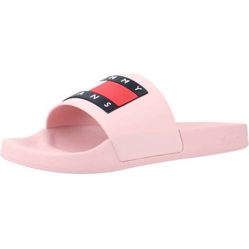 Sapatos Mulher Chinelos Tommy Jeans FLAG POOL SLD ESS Rosa