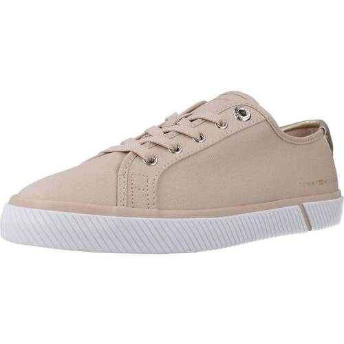 Sapatos Mulher Sapatilhas Tommy Hilfiger LACE UP VULC Bege