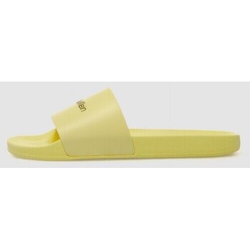 Sapatos Homem chinelos Calvin Klein Micro CHANCLA  POOL SLIDE RUBBER  AMARILLO Amarelo