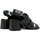 Sapatos Mulher Sandálias Le Bohemien T5056-3-VITELLO-NERO-NAPLAK-NERO Preto