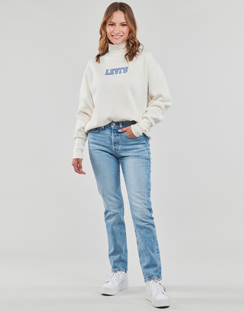 Textil Logo Calças Jeans Levi's 501® JEANS FOR WOMEN Azul