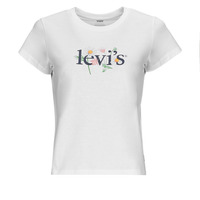 Textil Mulher elevates a comfortable crew neck sweatshirt with sweet frill detail to the shoulders Levi's GRAPHIC AUTHENTIC TSHIRT Branco