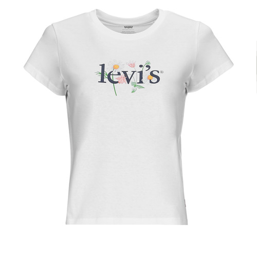 Textil Mulher T-Shirt mangas curtas Levi's GRAPHIC AUTHENTIC TSHIRT Branco