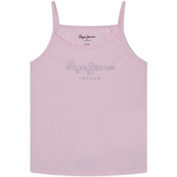 Textil Rapariga T-shirts e Pólos Pepe JEANS pink  Rosa