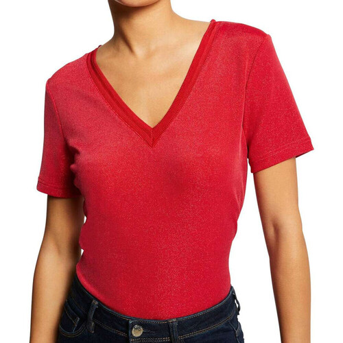 Textil Mulher T-shirts e Pólos Morgan  Vermelho